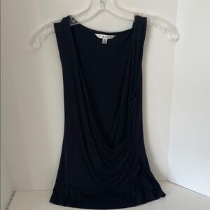 CAbi Black Draped Crossover Front Women's Top